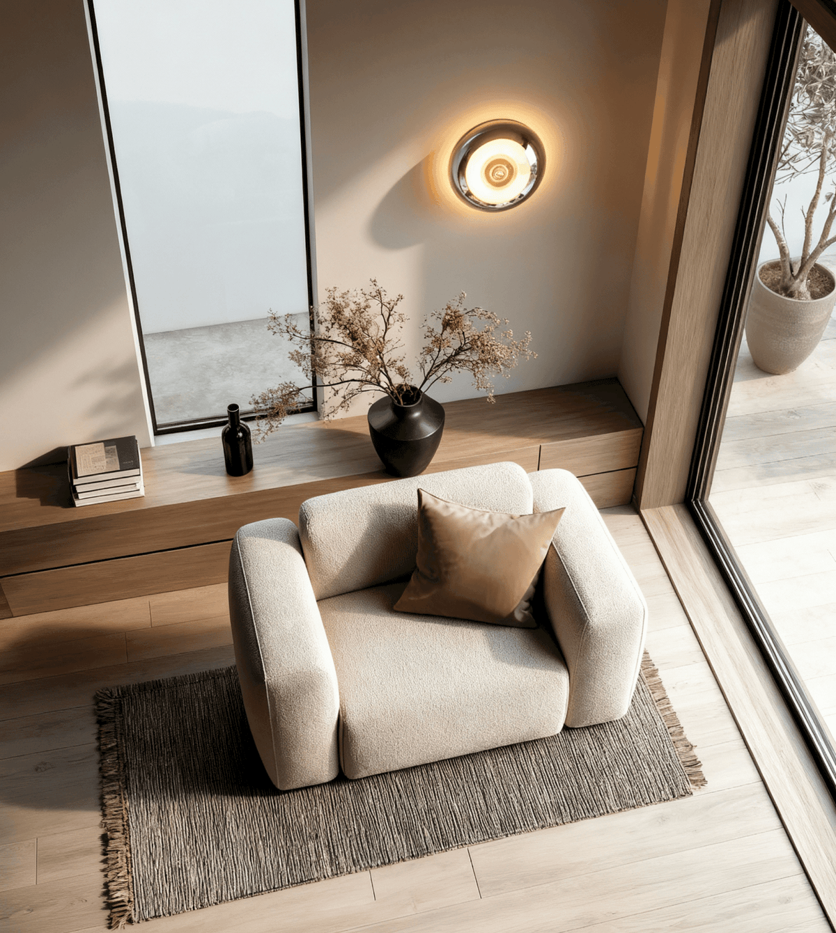 Elegancia con estilo en forma de seta, [como aplique de pared moderno]